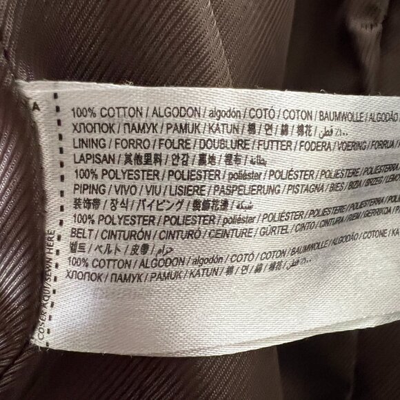 Mango Tan Classic Belted Trench Coat Size XS - Picture 8 of 8